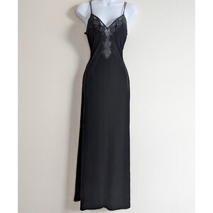 Lillie Rubin Maxi Dress Womens 6 Velvet Whimsigoth Vamp Vintage Gothic 90s Dark